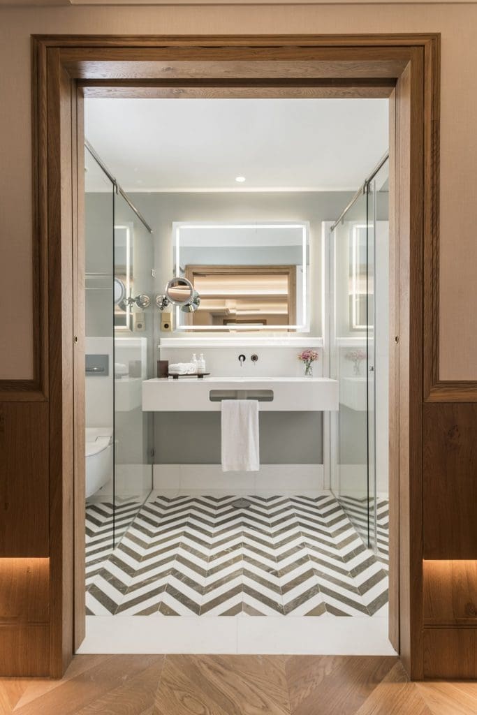 Baño Junior Suite del Palacio Solecio